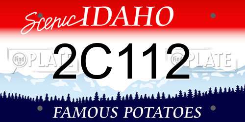 2C112 Idaho License Plate