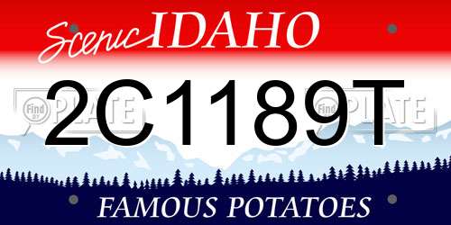 2C1189T Idaho License Plate