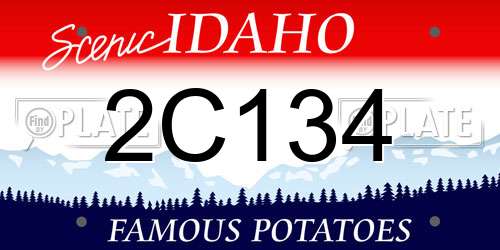 2C134 Idaho License Plate