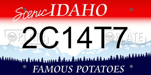 2C14T7 Idaho License Plate