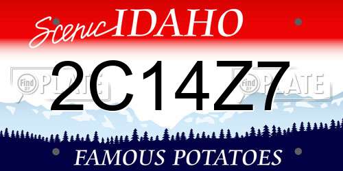 2C14Z7 Idaho License Plate