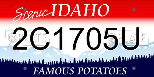 2C1705U Idaho License Plate