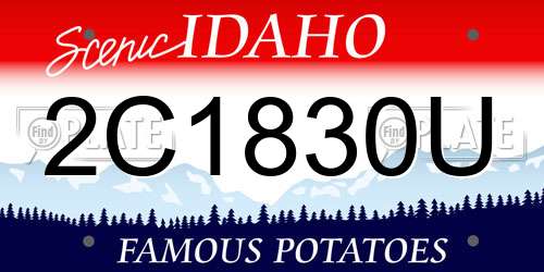 2C1830U Idaho License Plate