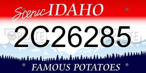 2C26285 Idaho License Plate