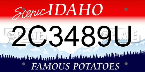 2C3489U Idaho License Plate