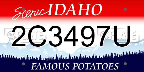 2C3497U Idaho License Plate