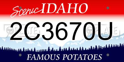 2C3670U Idaho License Plate