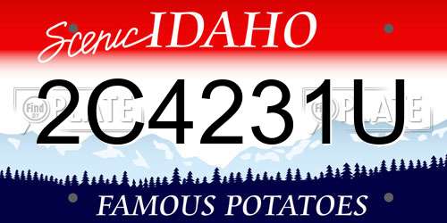 2C4231U Idaho License Plate