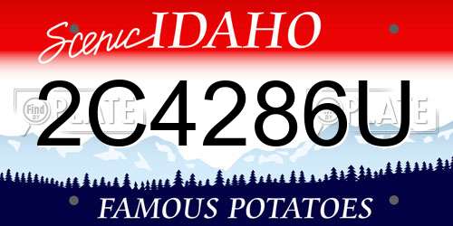 2C4286U Idaho License Plate