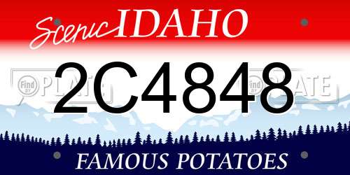 2C4848 Idaho License Plate