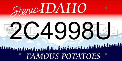 2C4998U Idaho License Plate
