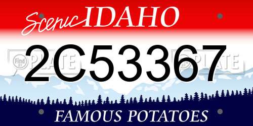 2C53367 Idaho License Plate