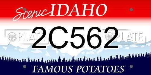 2C562 Idaho License Plate
