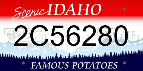 2C56280 Idaho License Plate