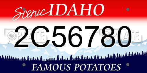 2C56780 Idaho License Plate