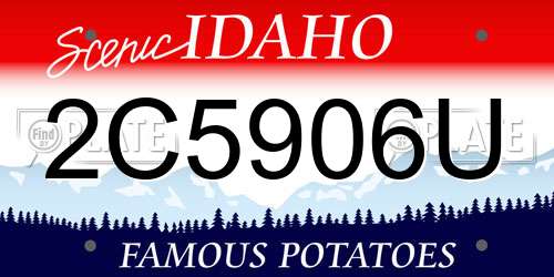 2C5906U Idaho License Plate