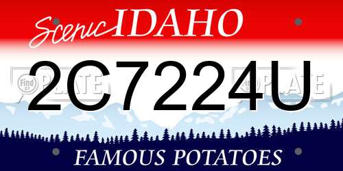 2C7224U Idaho License Plate