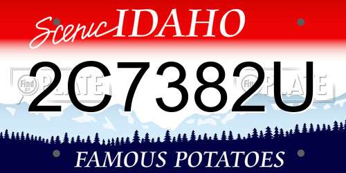 2C7382U Idaho License Plate