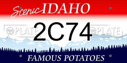 2C74 Idaho License Plate