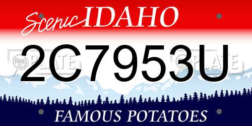 2C7953U Idaho License Plate
