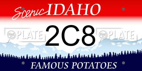 2C8 Idaho License Plate