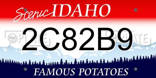 2C82B9 Idaho License Plate