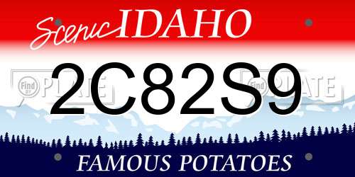 2C82S9 Idaho License Plate