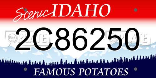 2C86250 Idaho License Plate