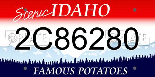 2C86280 Idaho License Plate