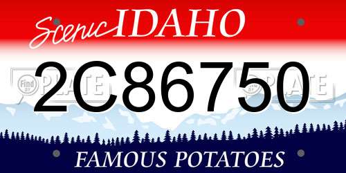 2C86750 Idaho License Plate