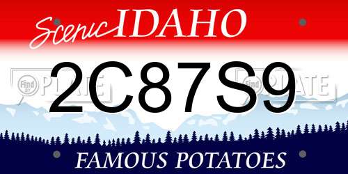 2C87S9 Idaho License Plate