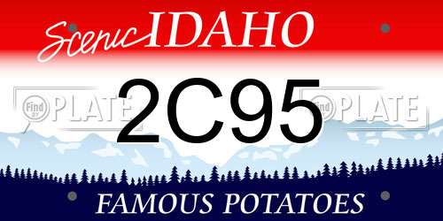 2C95 Idaho License Plate