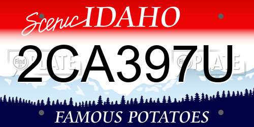 2CA397U Idaho License Plate