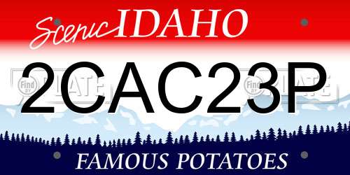 2CAC23P Idaho License Plate