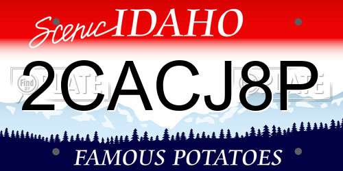 2CACJ8P Idaho License Plate