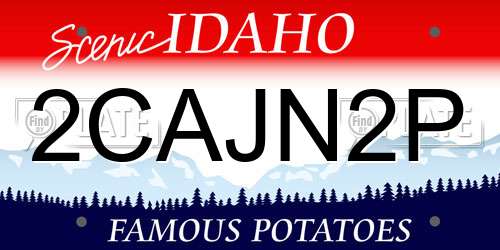 2CAJN2P Idaho License Plate