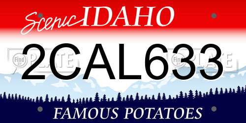 2CAL633 Idaho License Plate