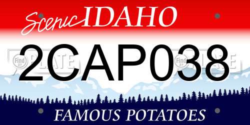 2CAP038 Idaho License Plate
