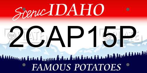 2CAP15P Idaho License Plate
