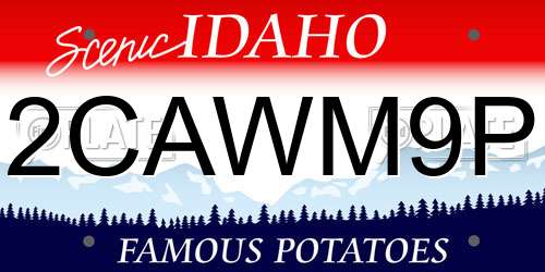 2CAWM9P Idaho License Plate