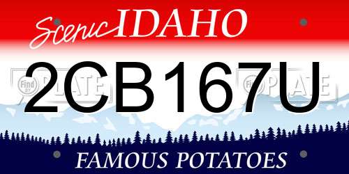 2CB167U Idaho License Plate