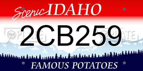 2CB259 Idaho License Plate