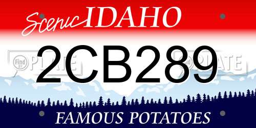 2CB289 Idaho License Plate