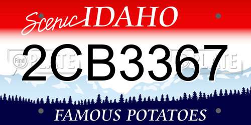 2CB3367 Idaho License Plate