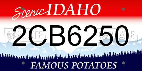 2CB6250 Idaho License Plate