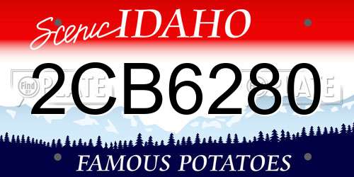 2CB6280 Idaho License Plate
