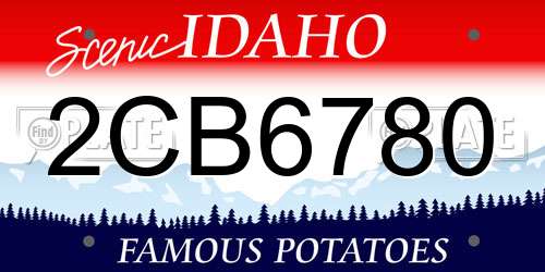 2CB6780 Idaho License Plate