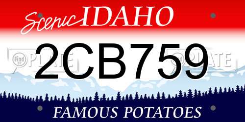 2CB759 Idaho License Plate