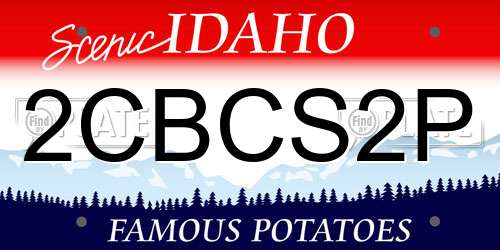 2CBCS2P Idaho License Plate