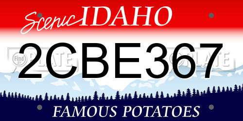 2CBE367 Idaho License Plate